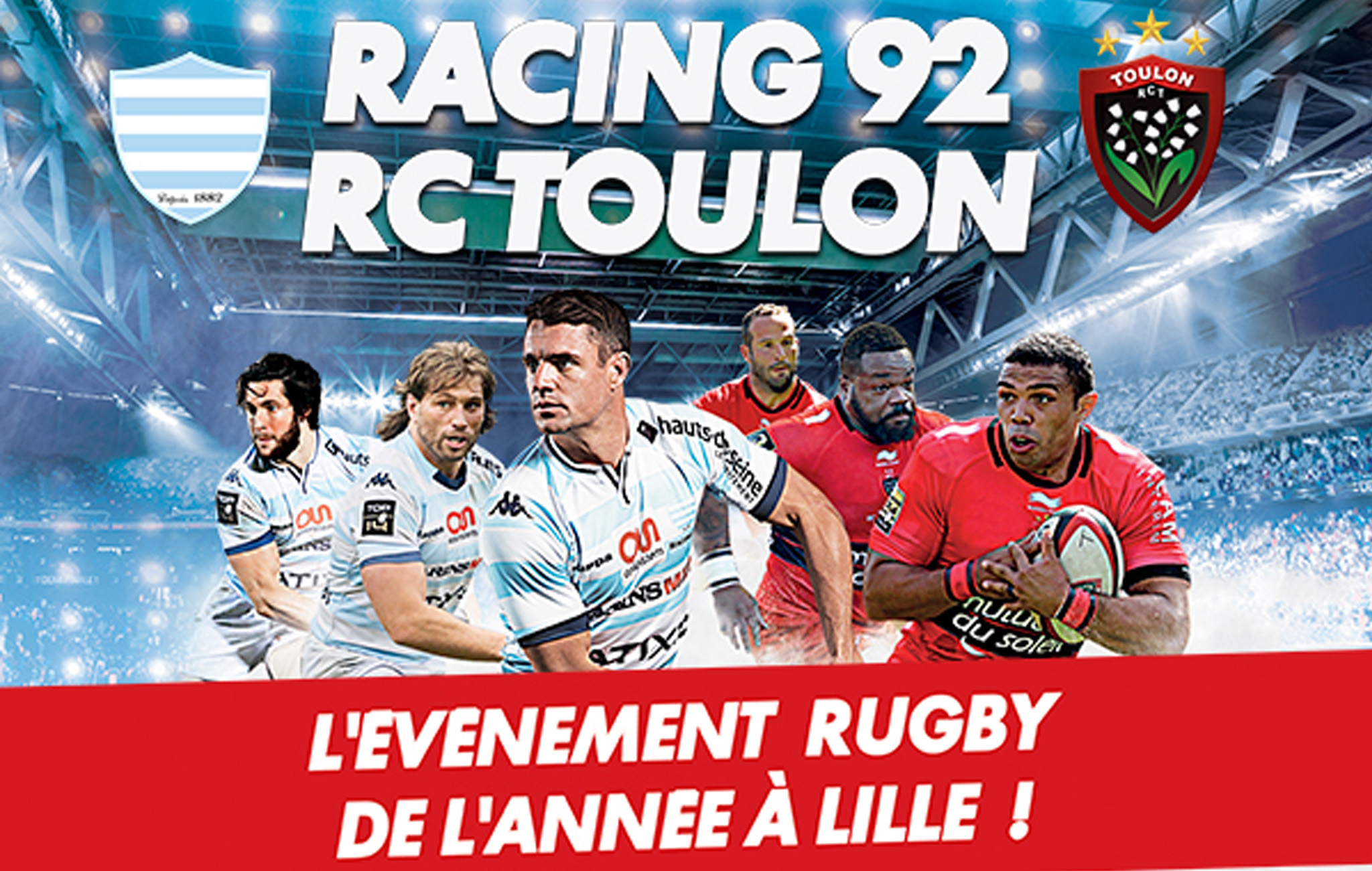 Le match Racing 92 - RC Toulon au Stade